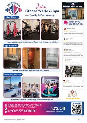 Fitness World & Spa: As printed